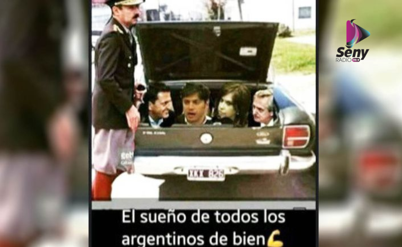 La docente compartió una imágen de Videla llevandose a funcionarios